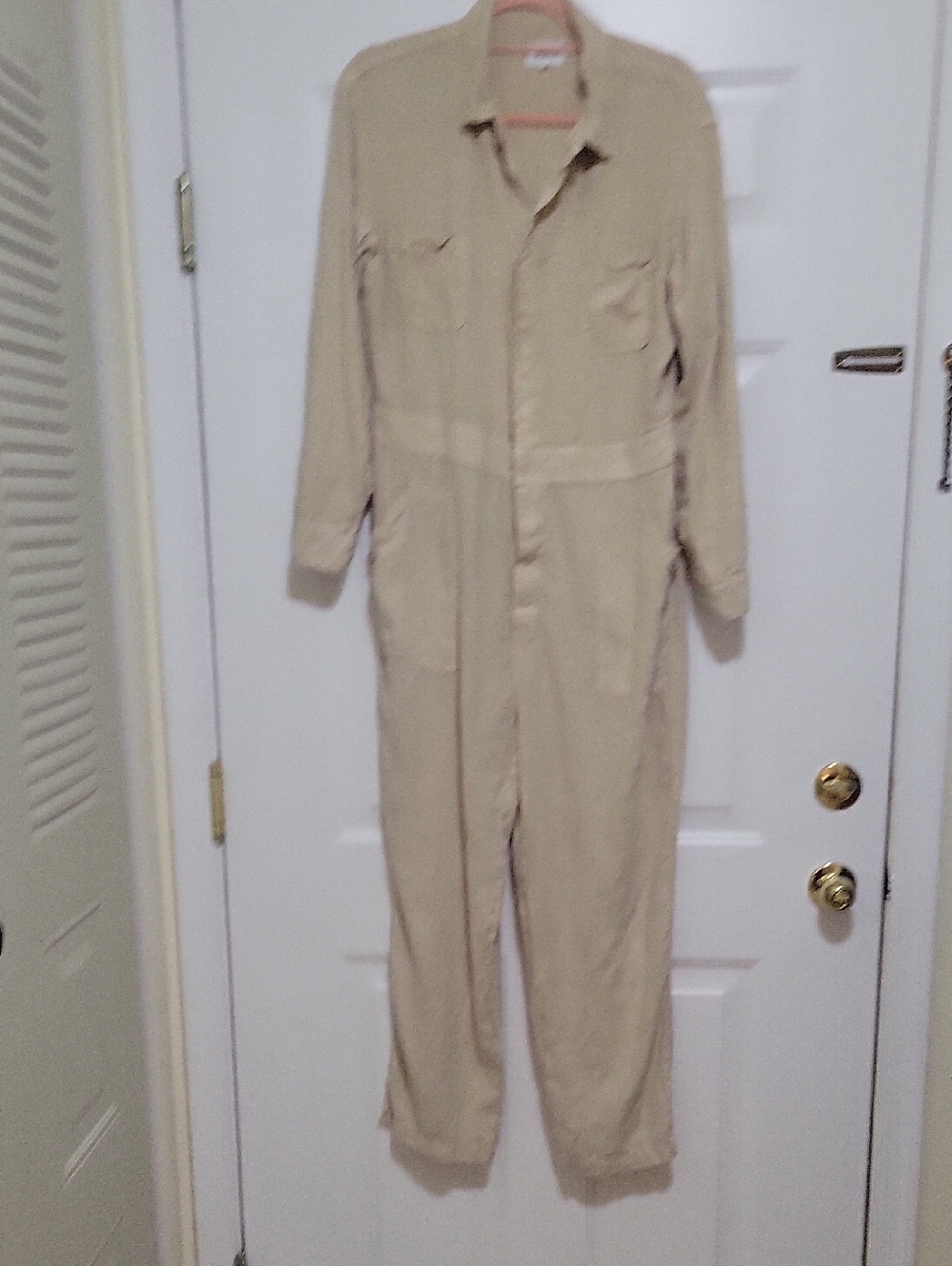 MATE the Label Beige Utility Jumpsuit